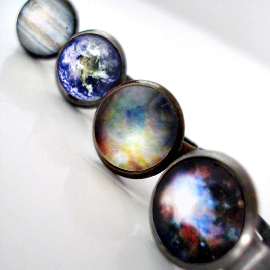 Simple Adjustable Galaxy Space Ring Ring Yugen Handmade