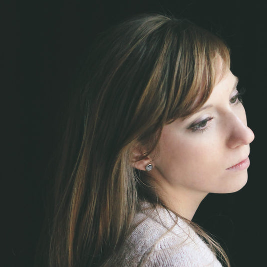 Space Silver Stud Earrings Earrings Yugen Handmade