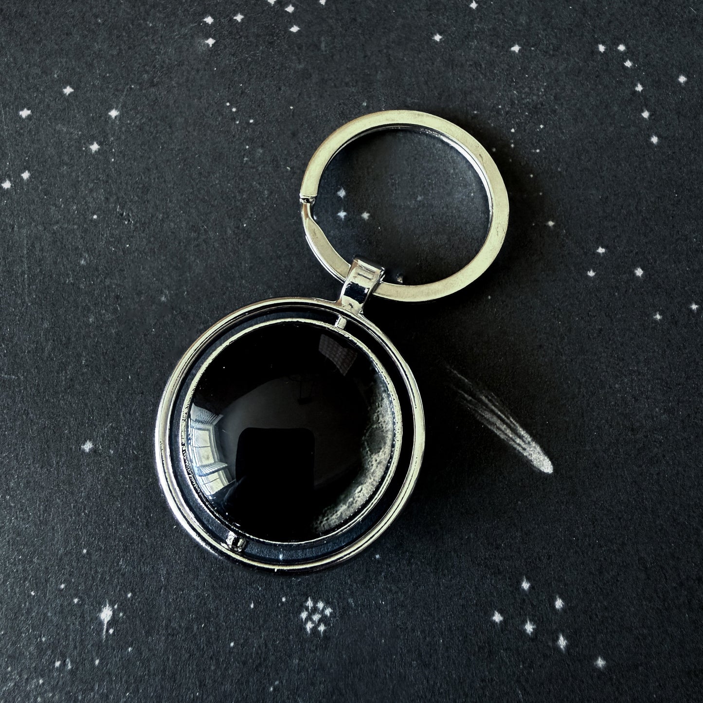 My Moon Double Sided Fidget Keychain with Two Custom Lunar Phases