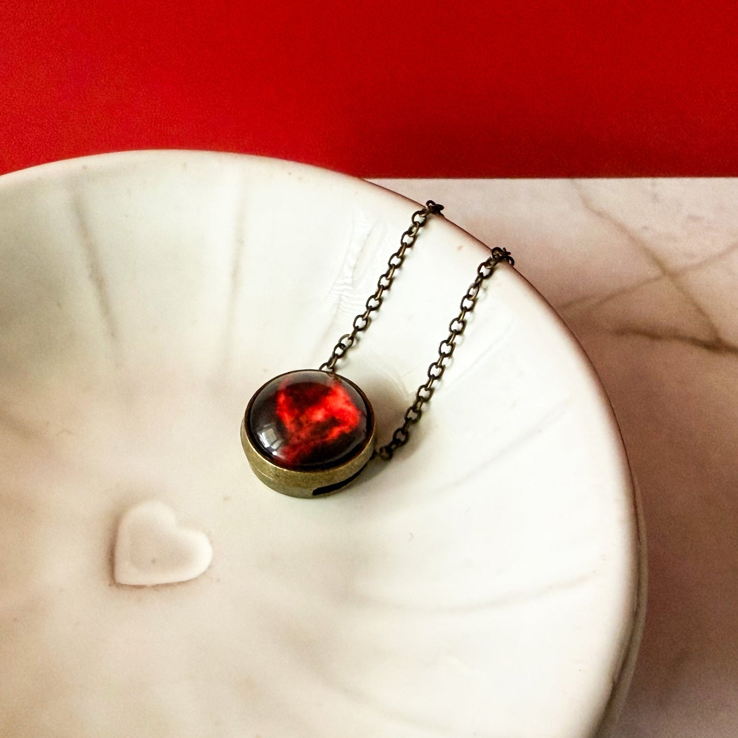 Space Necklace - Pick Your Planet or Nebula Slide Galaxy Pendant