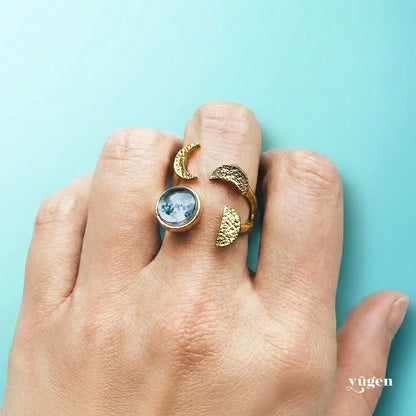 Moon Phase Sculpture Ring