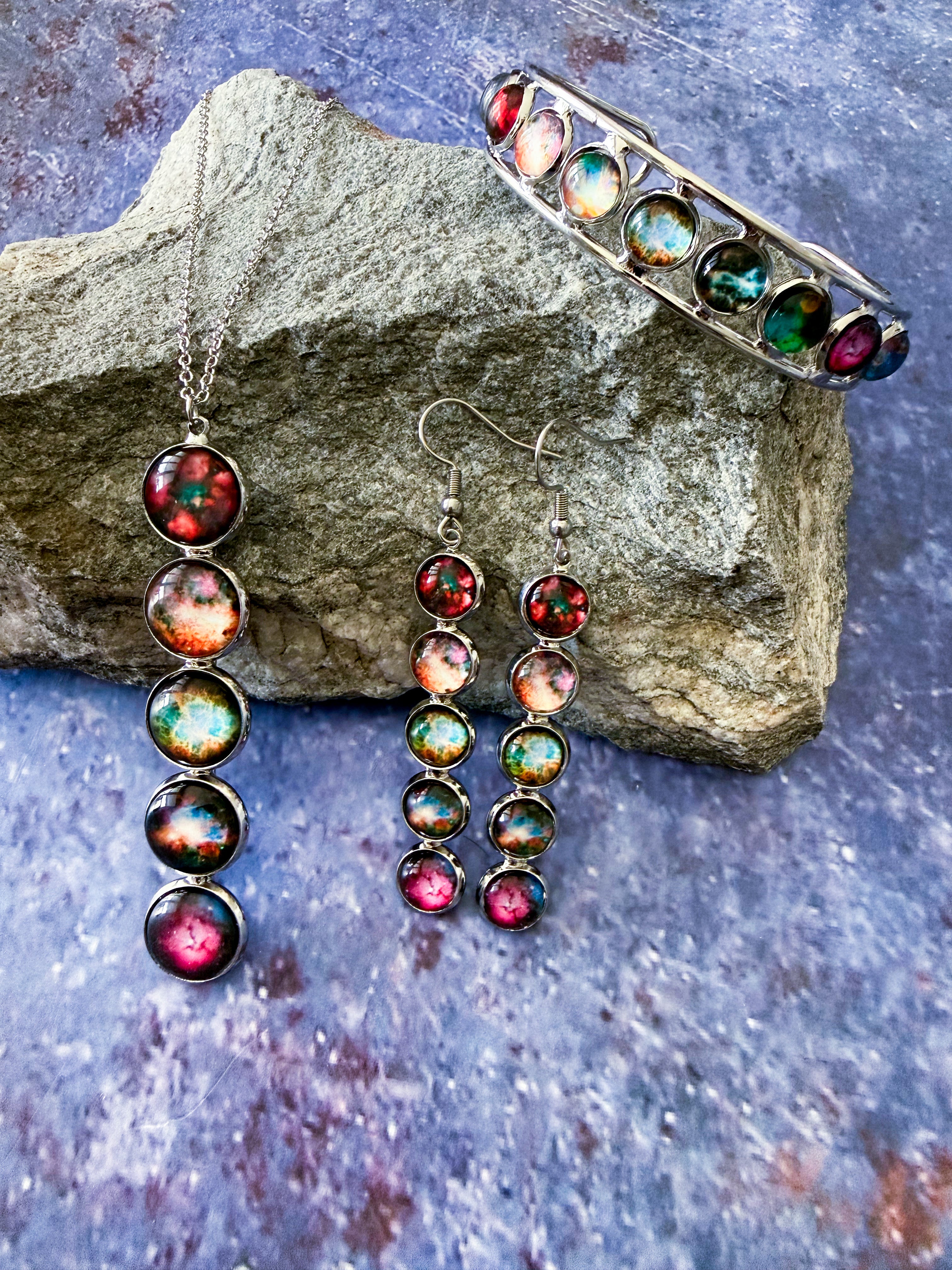Nebula Rainbow Jewelry Set