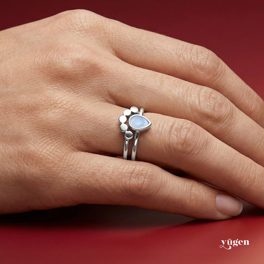 Moondrop Moonstone Ring