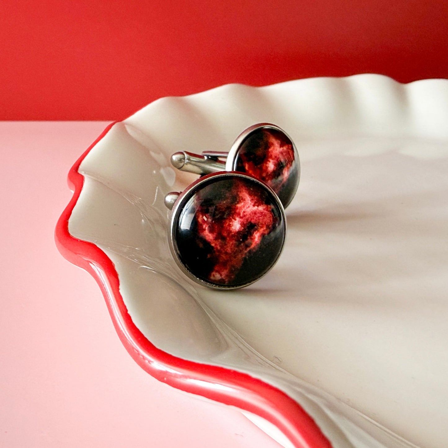 Galaxy Cufflinks - Space, Planet, Nebula, Star Accessories