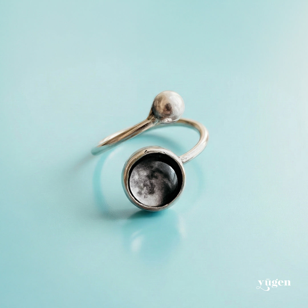 My Moon Custom Wrap Ring with Bead