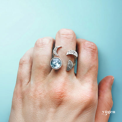 Moon Phase Sculpture Ring