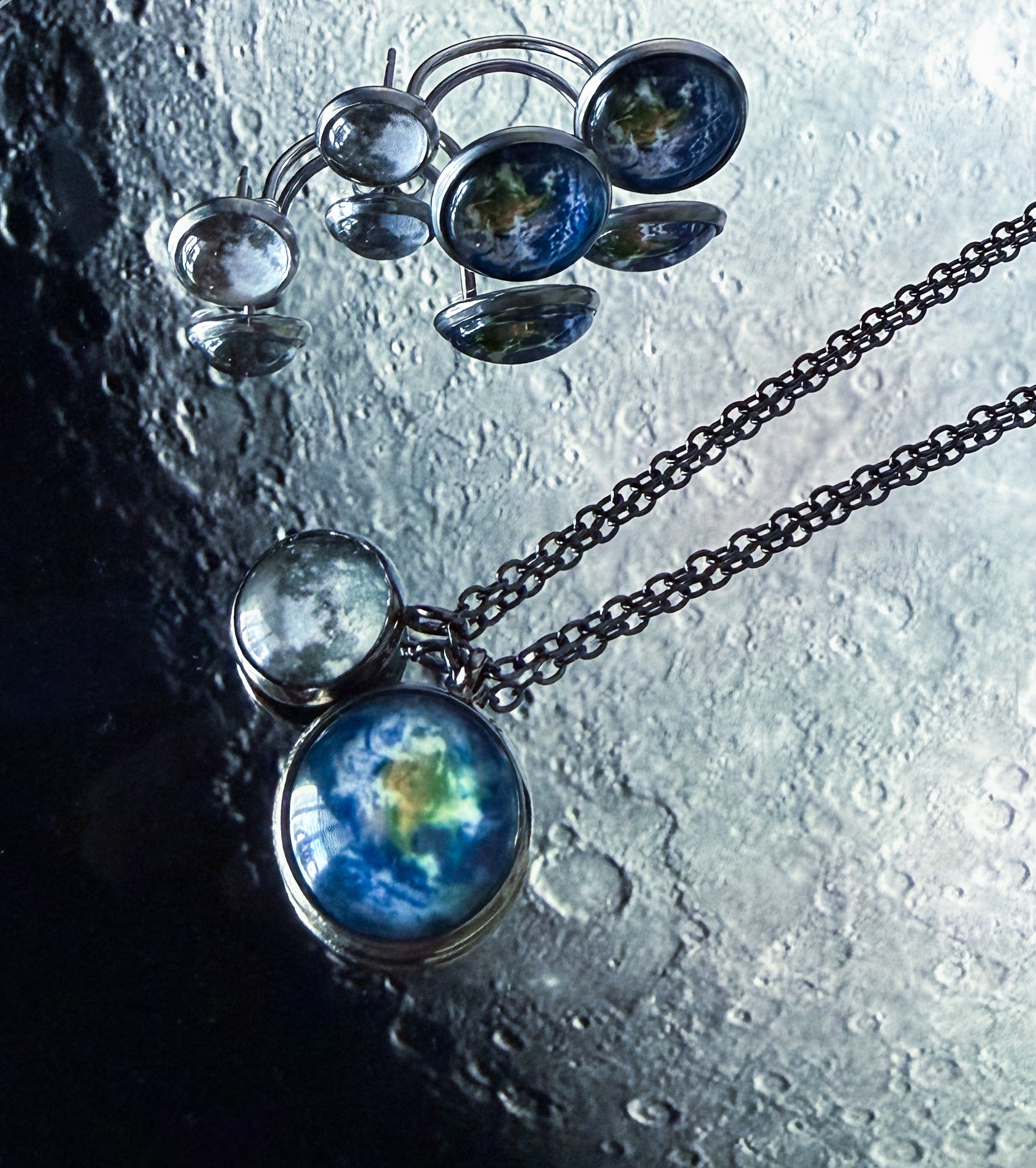 Earth and Moon Jewelry Set
