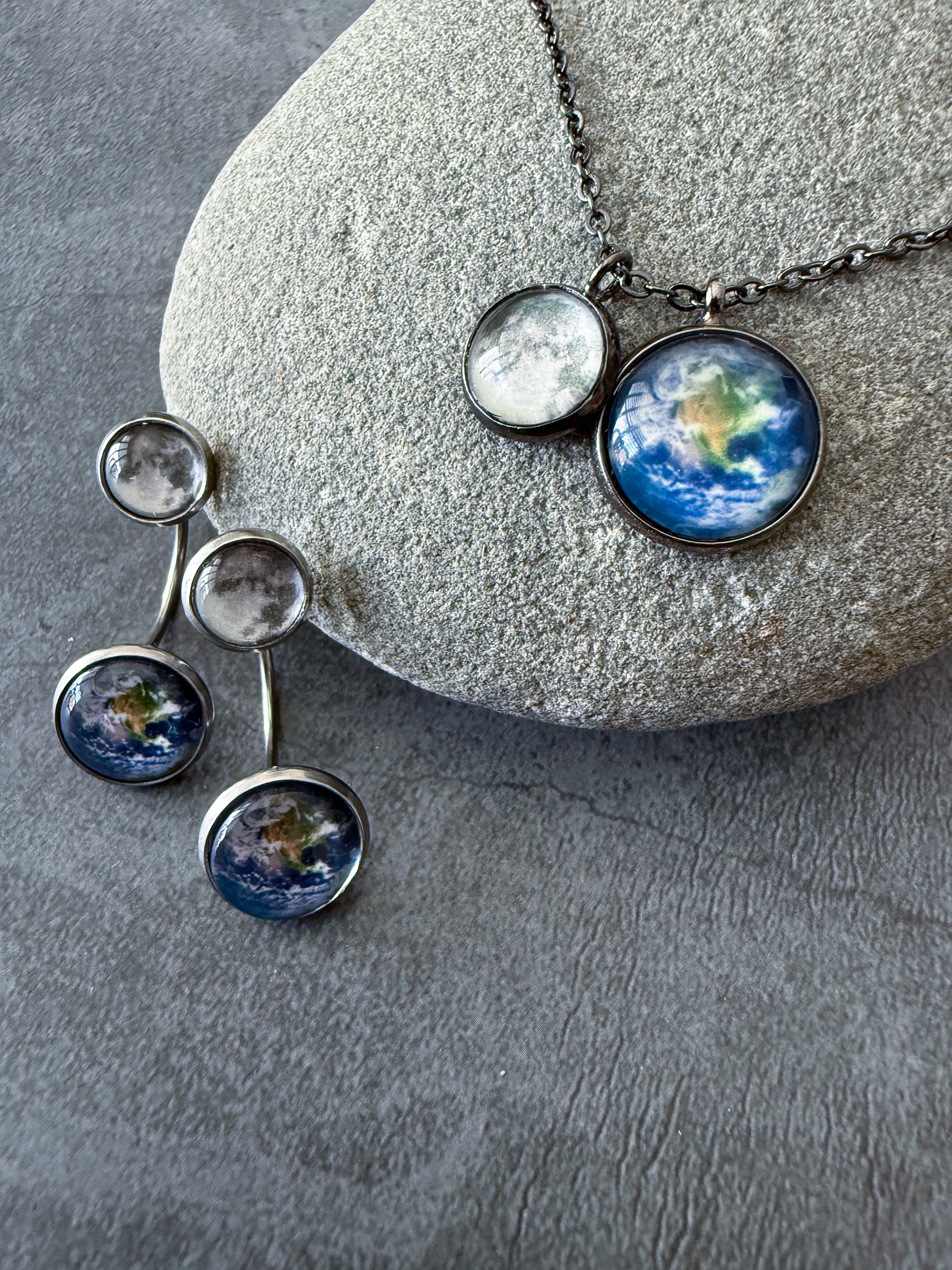 Earth and Moon Jewelry Set