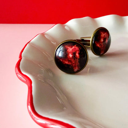 Galaxy Cufflinks - Space, Planet, Nebula, Star Accessories