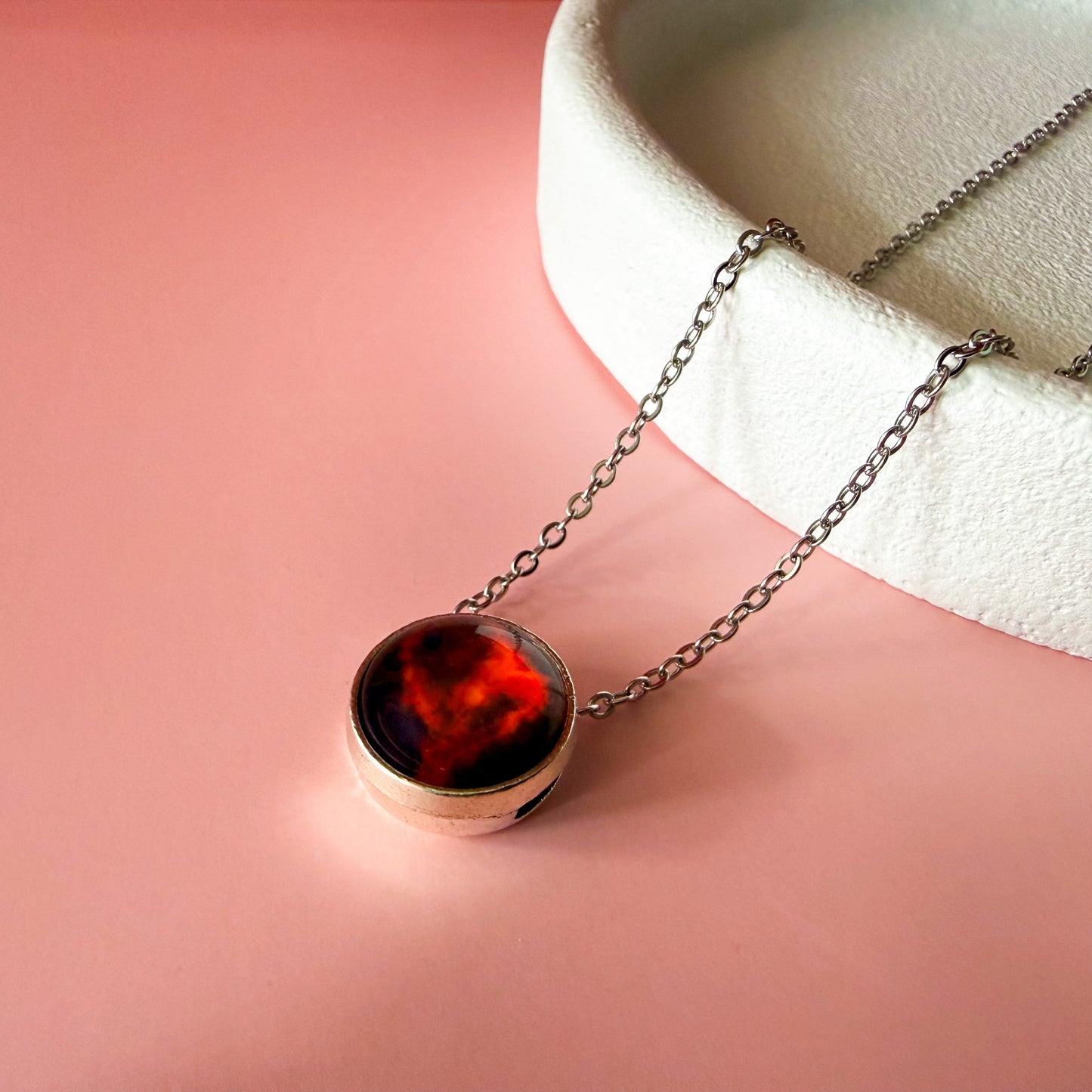 Space Necklace - Pick Your Planet or Nebula Slide Galaxy Pendant