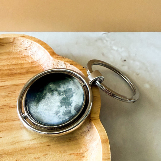 My Moon Double Sided Fidget Keychain with Two Custom Lunar Phases