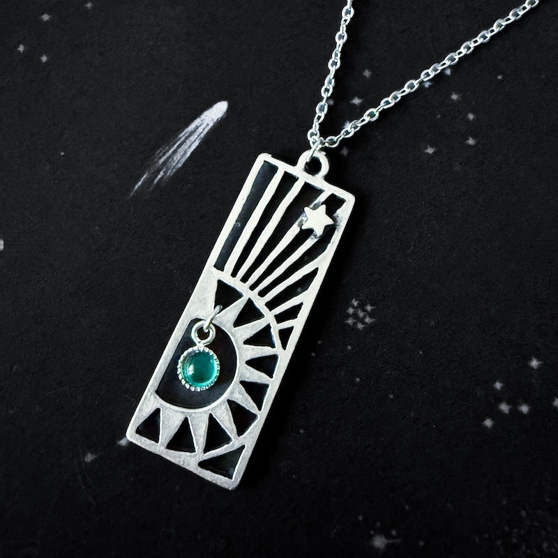 Astra Frame Birthstone Necklace