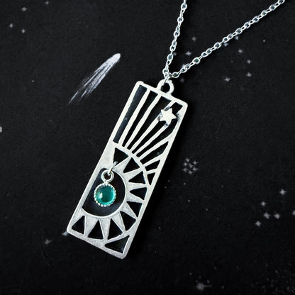 Astra Frame Birthstone Necklace