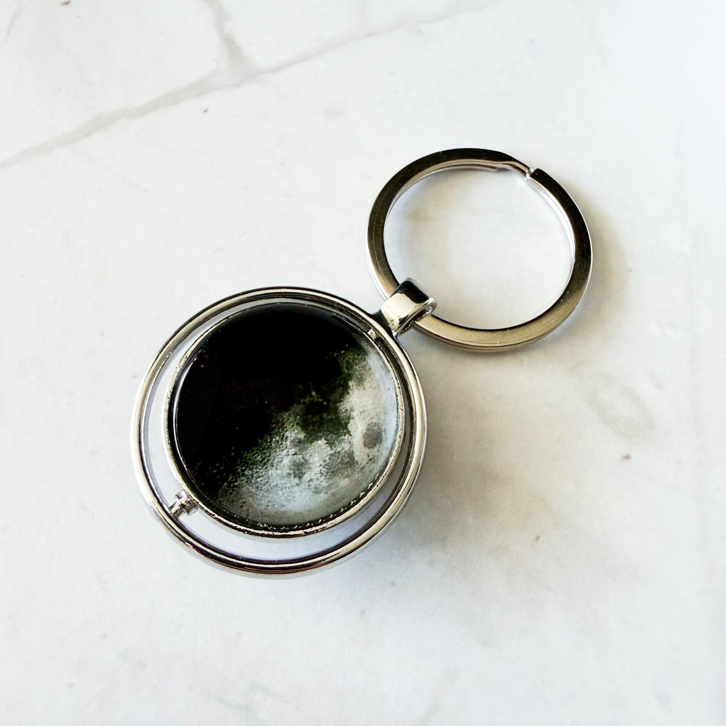 My Moon Double Sided Fidget Keychain with Two Custom Lunar Phases