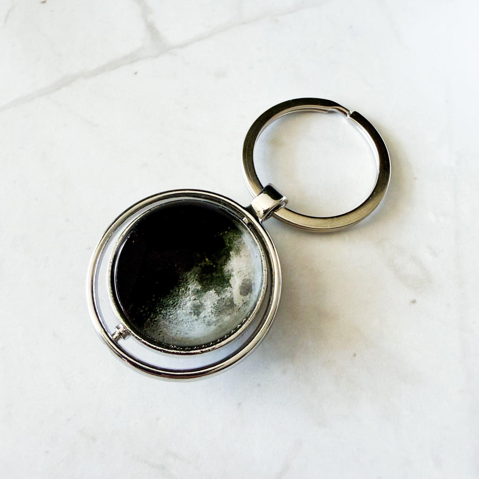 My Moon Double Sided Fidget Keychain with Two Custom Lunar Phases