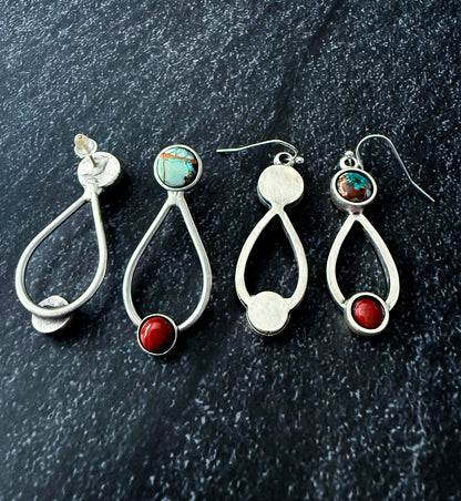 Journey to Mars Jewelry Set - Copper Chrysocolla Earth and Red Jasper Mars