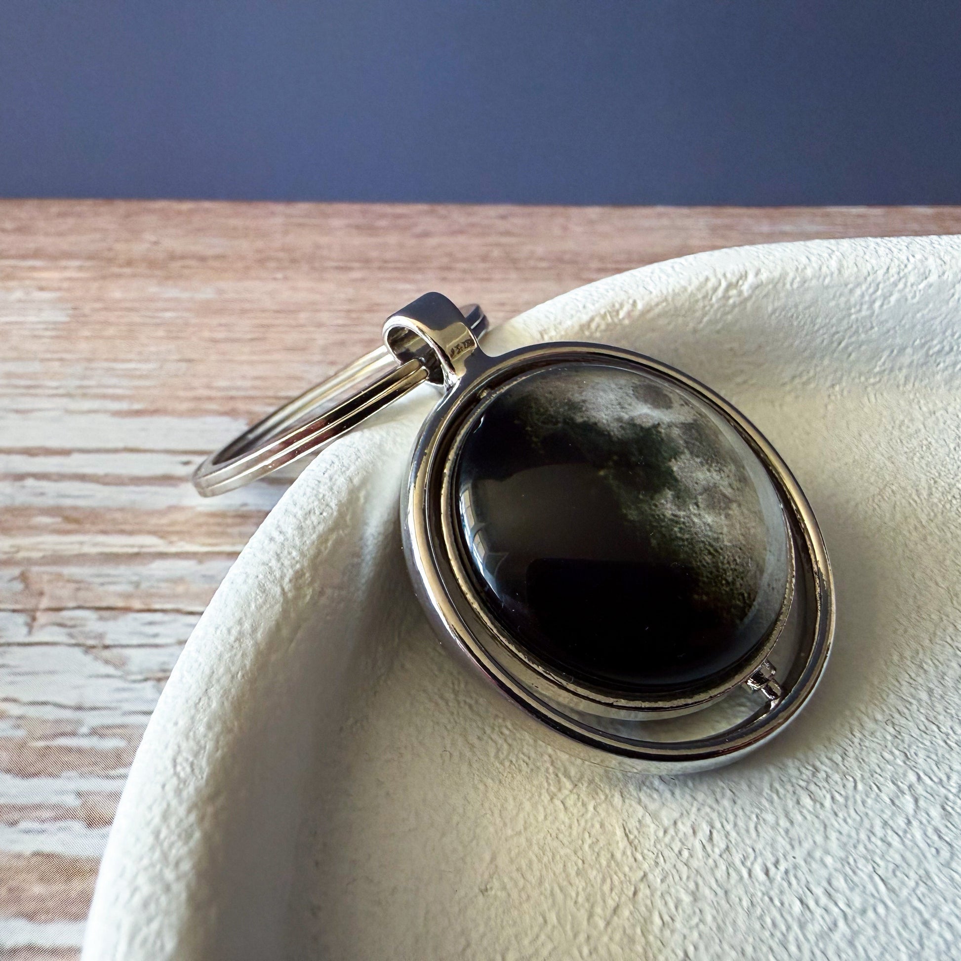 My Moon Double Sided Fidget Keychain with Two Custom Lunar Phases