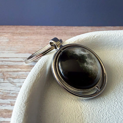 My Moon Double Sided Fidget Keychain with Two Custom Lunar Phases