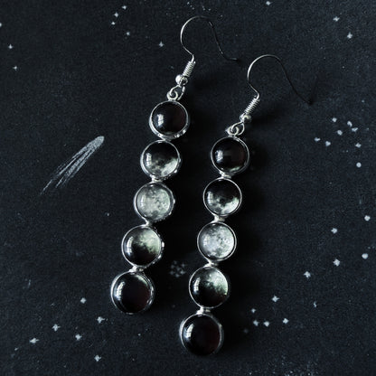 Moon Phase Earrings Earrings Yugen Handmade   