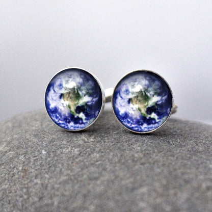 Galaxy Cufflinks - Space, Planet, Nebula, Star Accessories