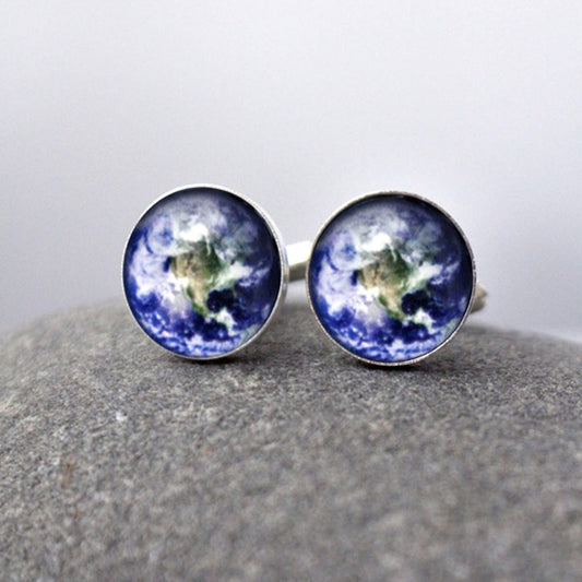 Galaxy Cufflinks - Space, Planet, Nebula, Star Accessories