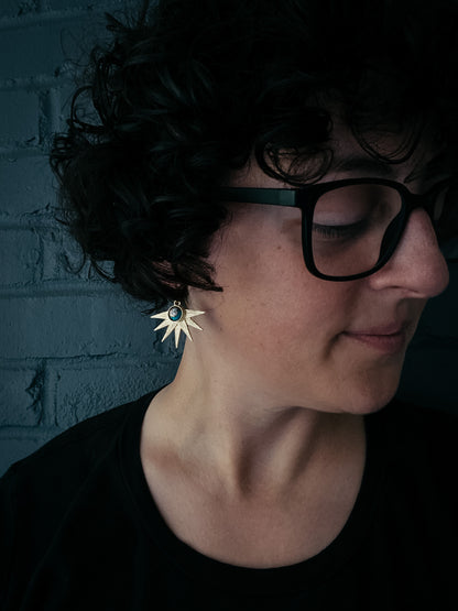 Sun Goddess Jewelry Set with Copper Oyster Turquoise