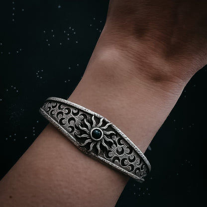 Eclipse Jewelry Set with Moon Phases and Black Opal