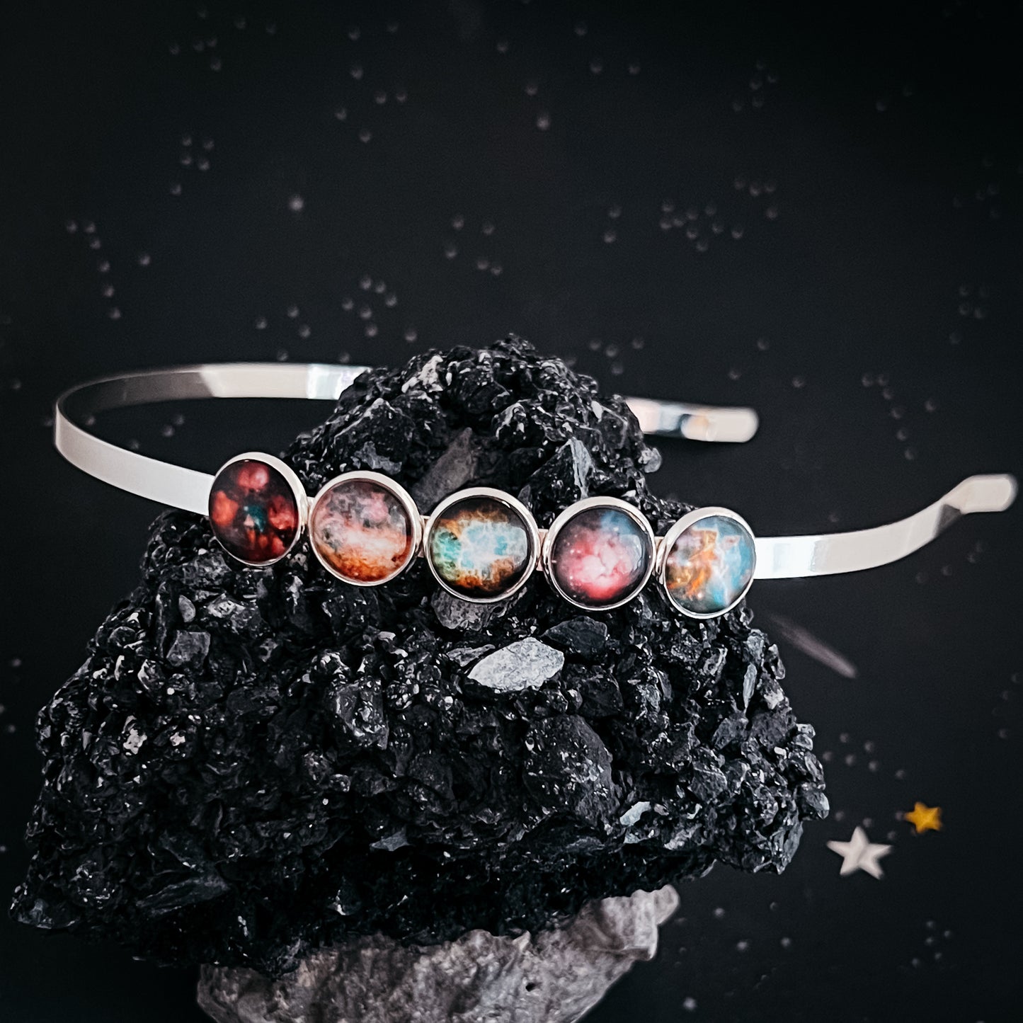 Nebula Rainbow Headband Hair Accessories Yugen Handmade   