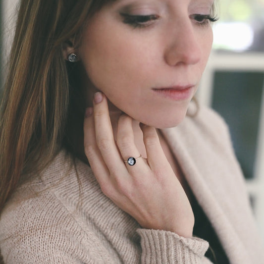 Custom My Moon Sterling Silver Ring