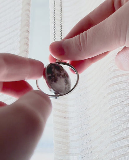 My Moon Double Sided Fidget Necklace with Two Custom Lunar Phases