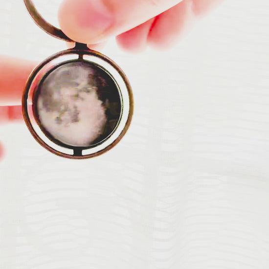 My Moon Double Sided Fidget Keychain with Two Custom Lunar Phases