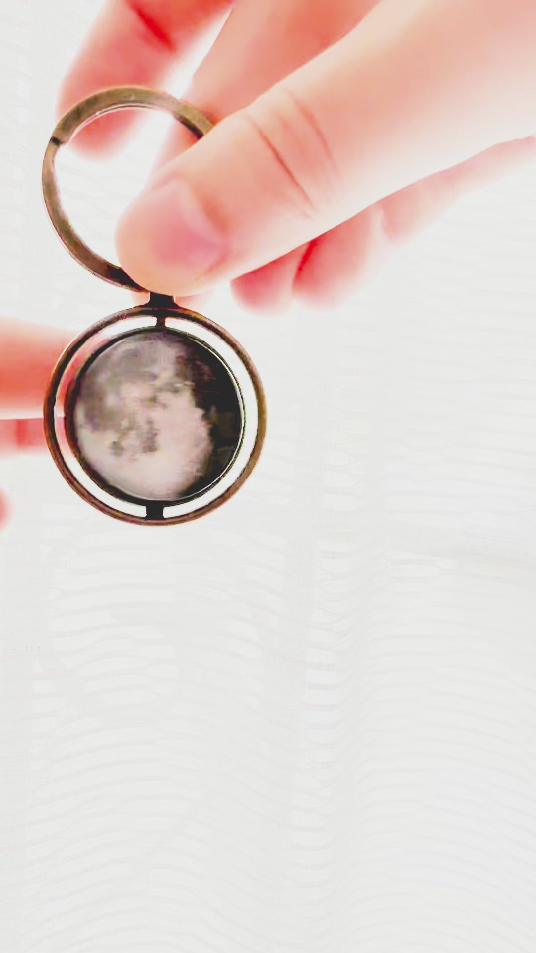 My Moon Double Sided Fidget Keychain with Two Custom Lunar Phases