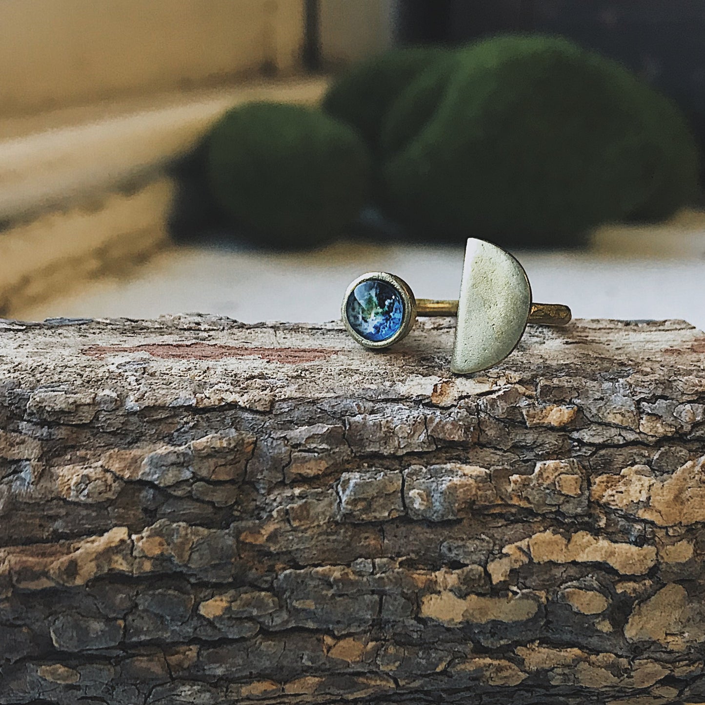 Earth Rise Ring Ring Yugen Handmade   