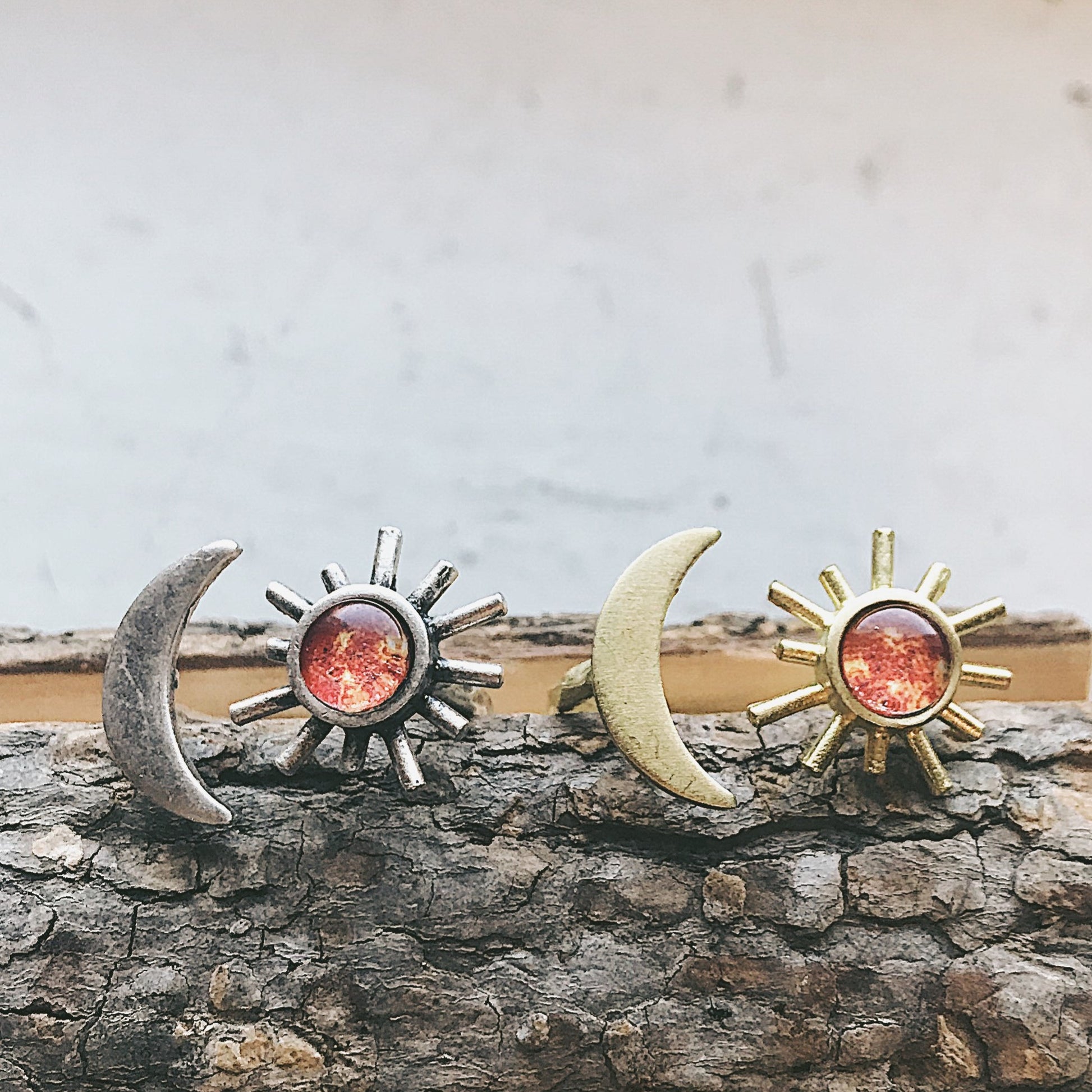 Sun and Moon Sculptural Statement Ring Ring Yugen Handmade   