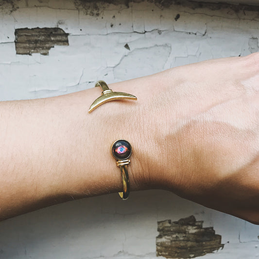 Crescent Moon Custom Galaxy Bracelet Bracelet Yugen Handmade   