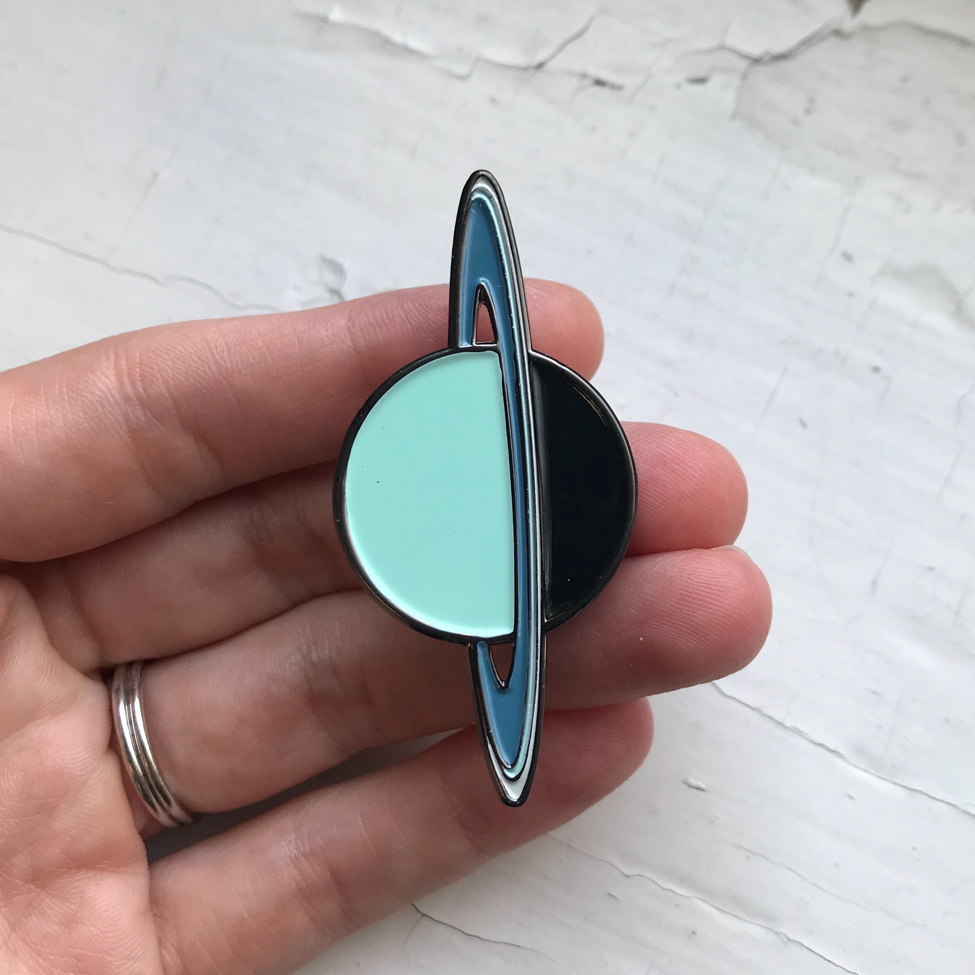 Uranus Enamel Pin Enamel Pin Yugen Handmade   