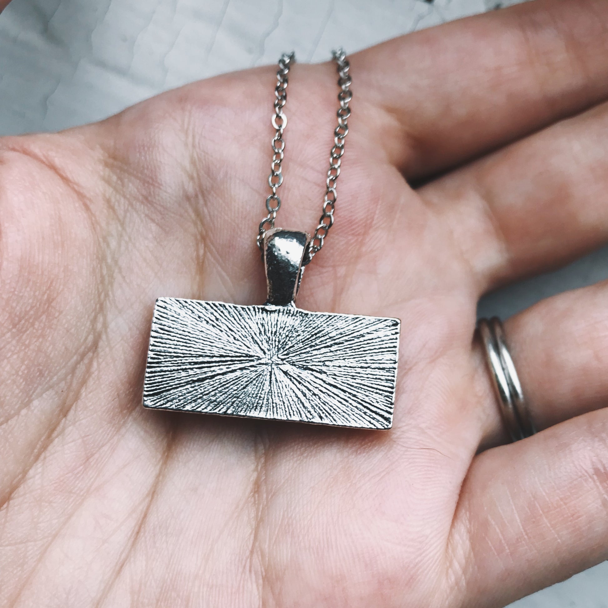 Planetary Society LightSail Rectangle Necklace - Sail Necklace Yugen Handmade   