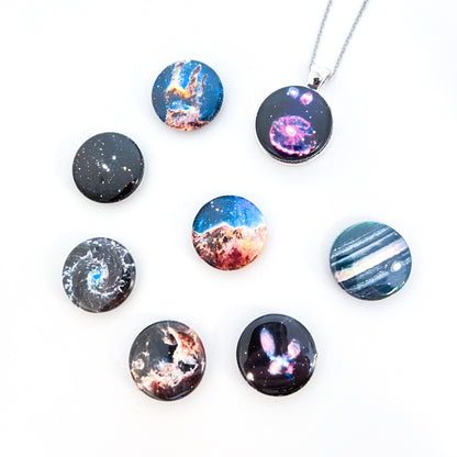 Interchangeable JWST First Images Necklace Necklace Yugen Handmade Silver Tone 18 inch 