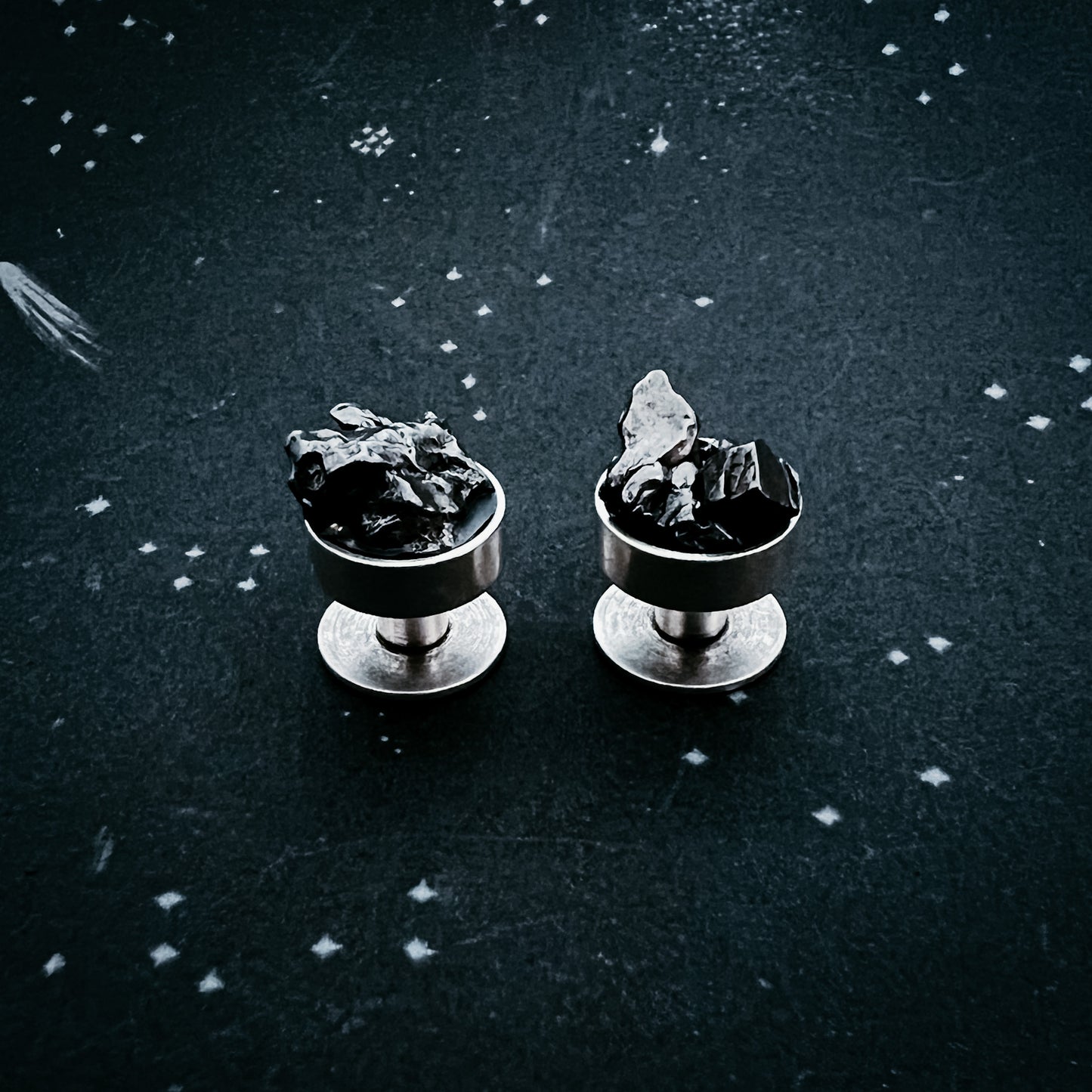 Cufflinks with Authentic Meteorite Cufflinks Yugen Handmade   