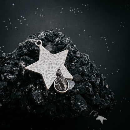 Star Shaped Pendant Necklace with Authentic Meteorite Necklace Yugen Handmade   