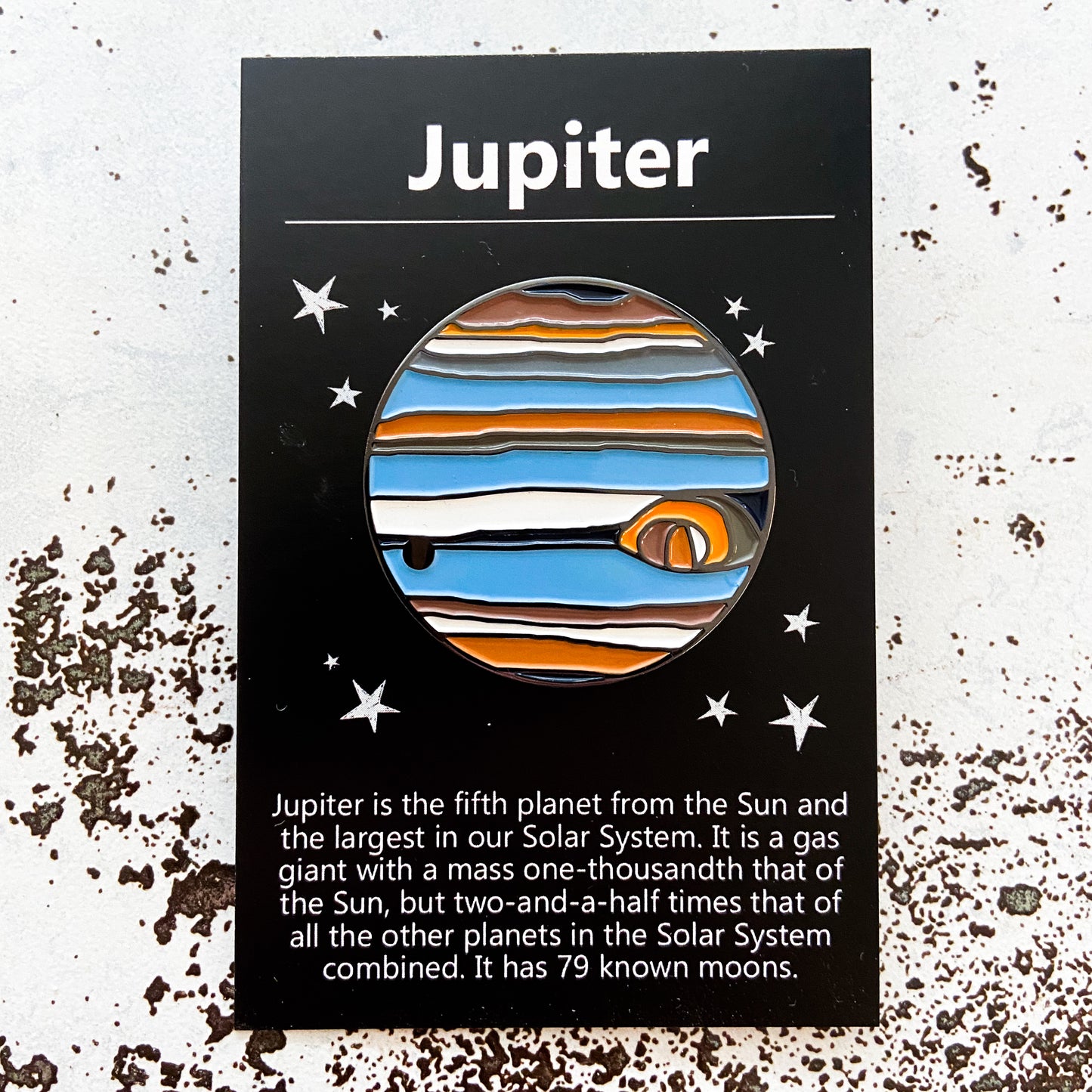 Jupiter Enamel Pin Enamel Pin Yugen Handmade   