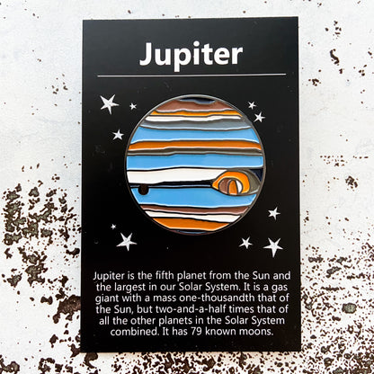 Jupiter Enamel Pin Enamel Pin Yugen Handmade   
