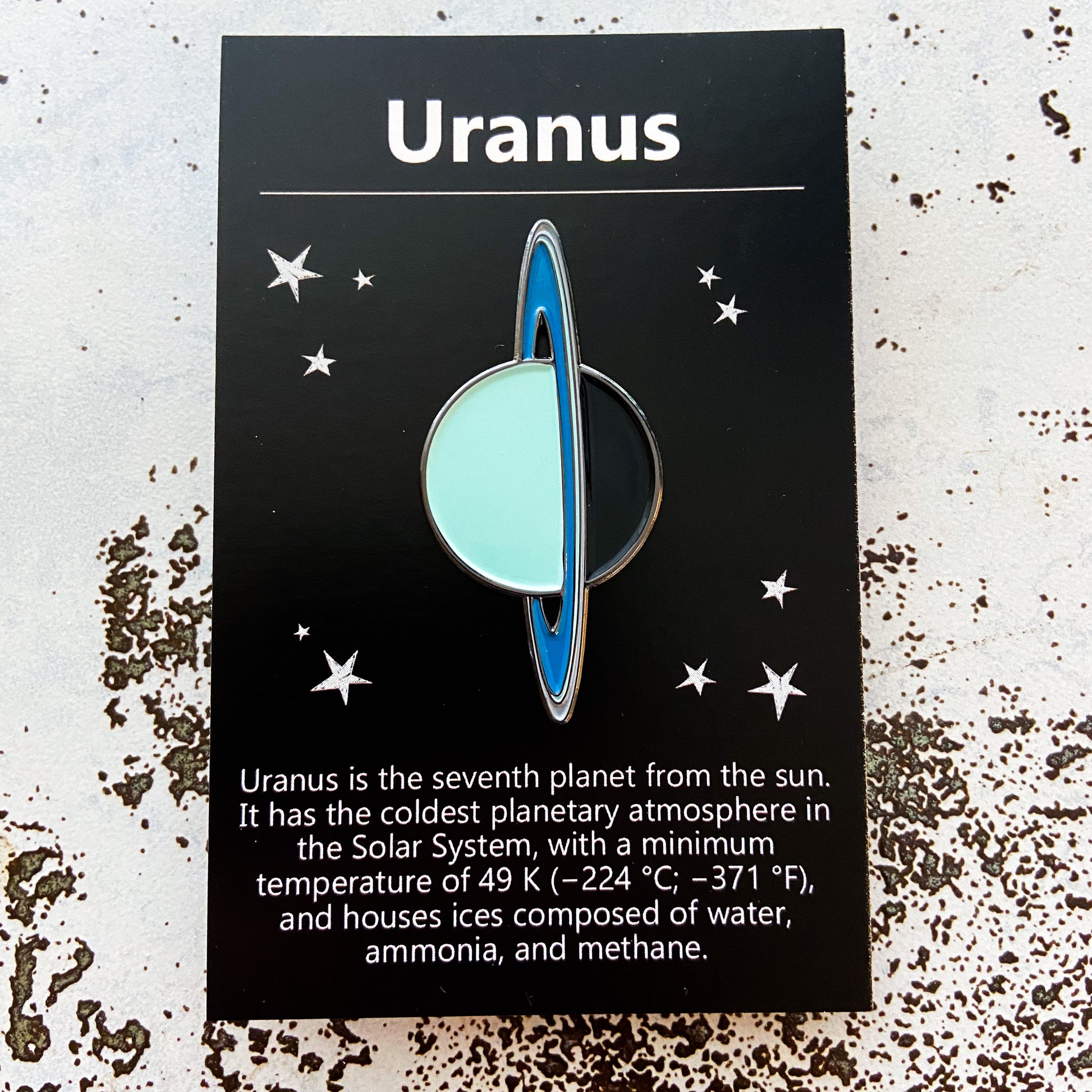 Uranus Enamel Pin Enamel Pin Yugen Handmade   