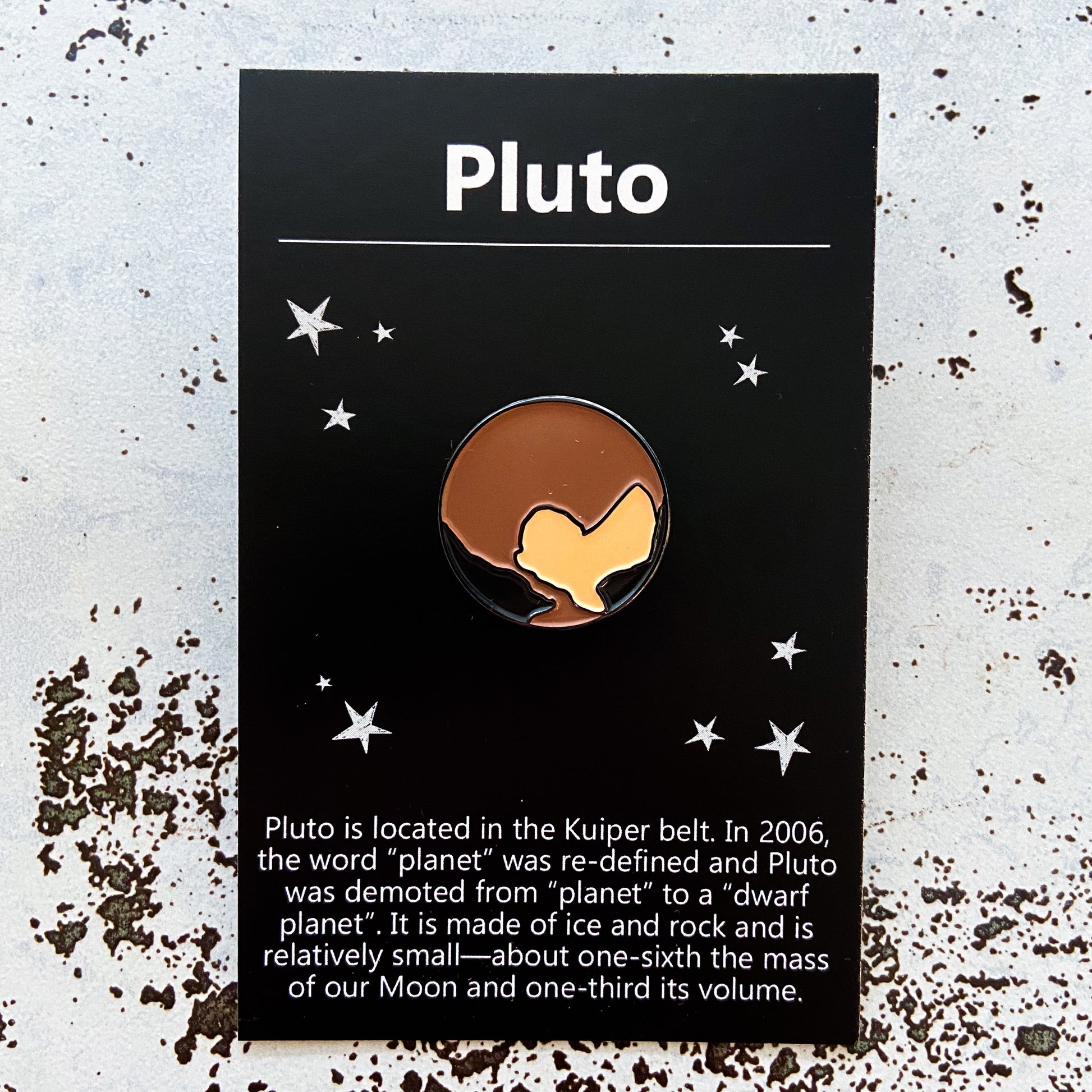 Pluto Enamel Pin Enamel Pin Yugen Handmade   
