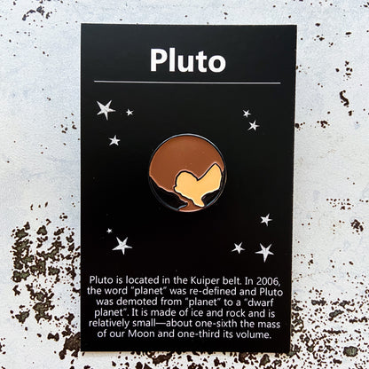 Pluto Enamel Pin Enamel Pin Yugen Handmade   