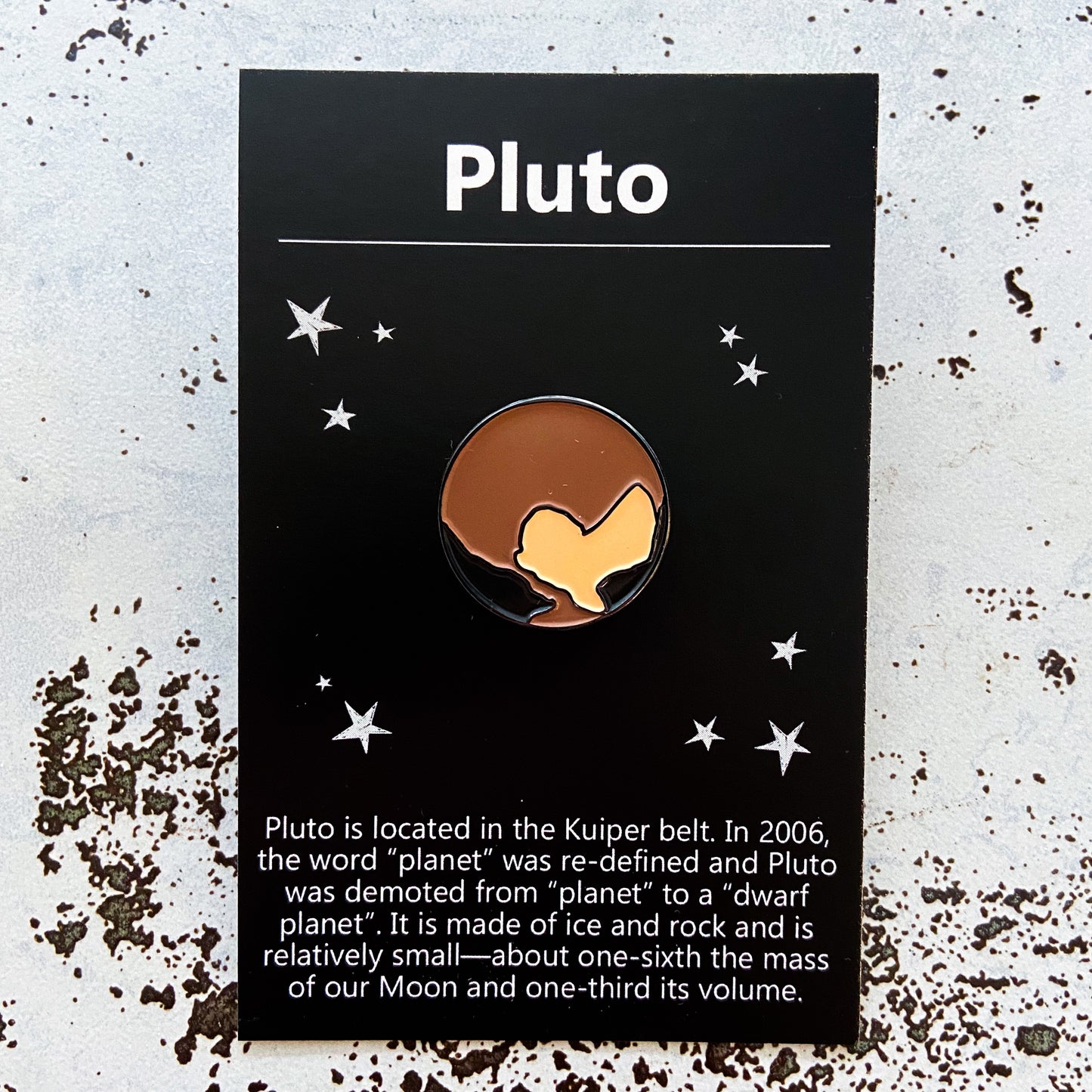 Pluto Enamel Pin Enamel Pin Yugen Handmade   