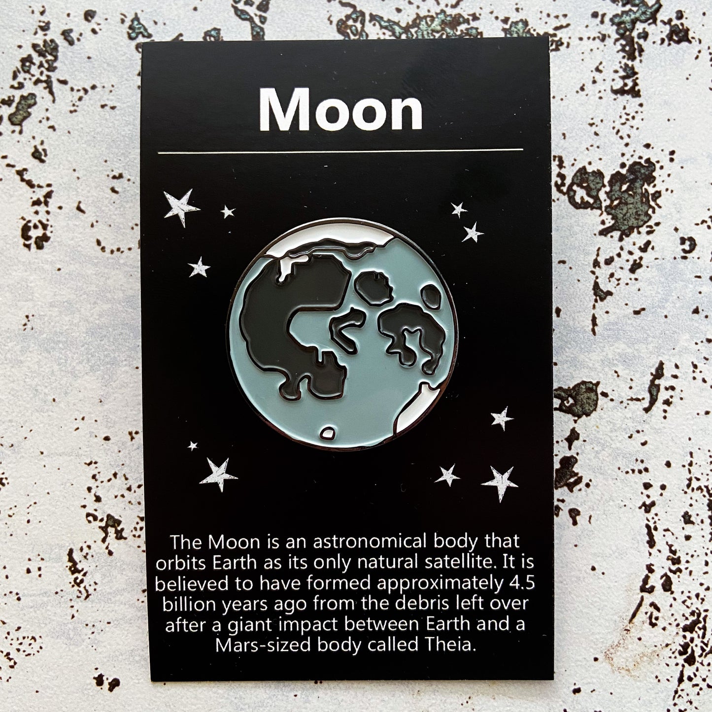 Full Moon Enamel Pin Enamel Pin Yugen Handmade   