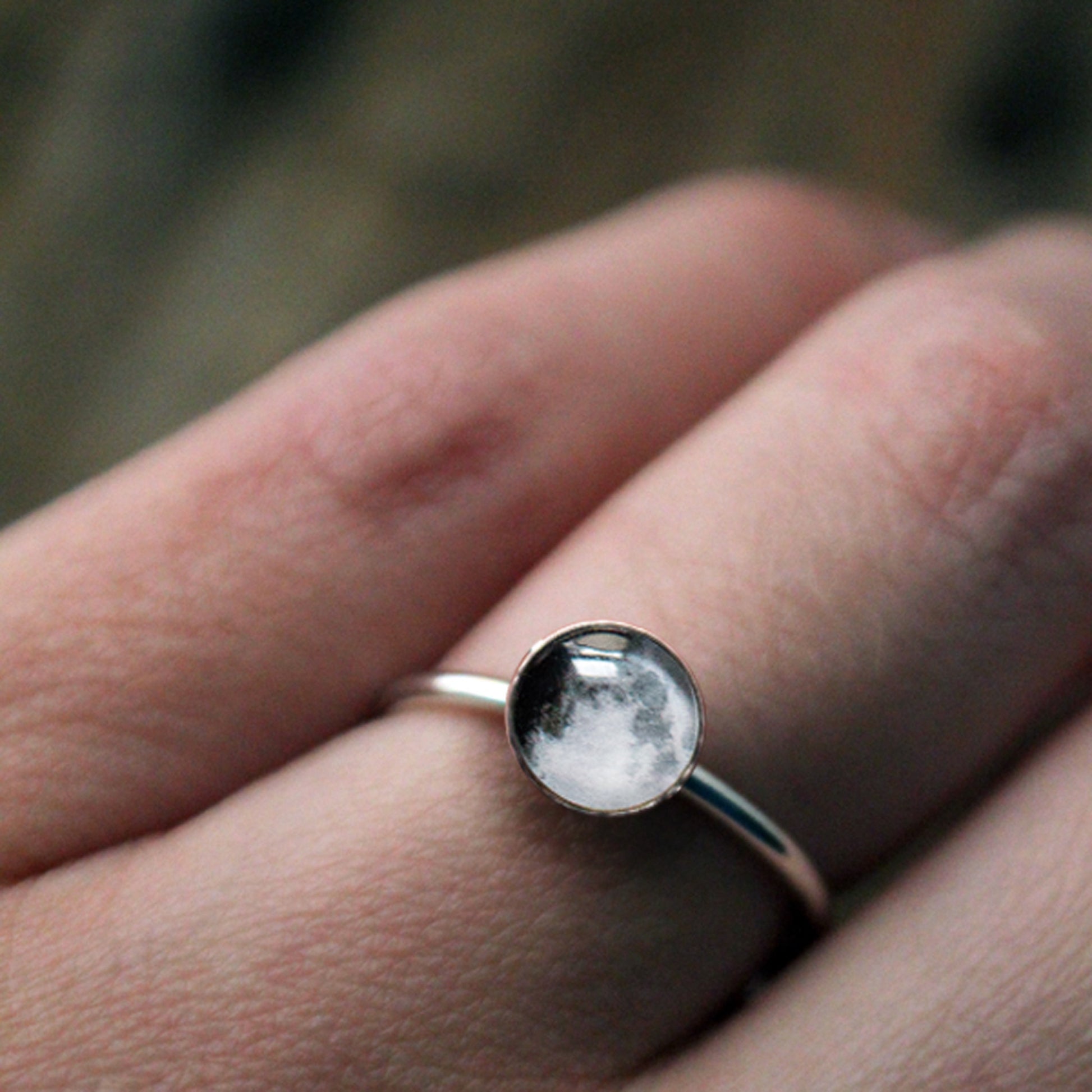 Custom My Moon Sterling Silver Ring Ring Yugen Handmade   