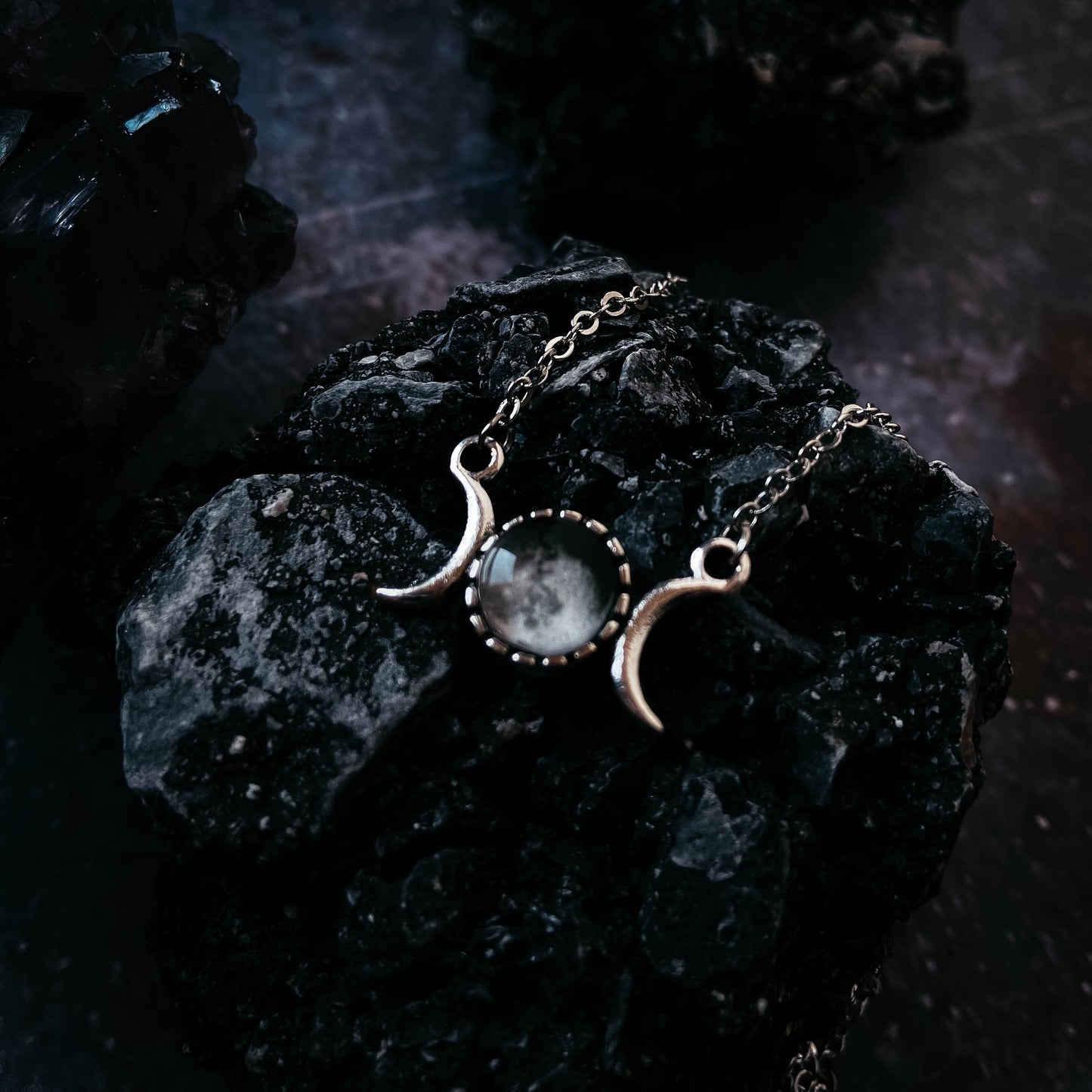 My Moon Crescent Petite Pendant Necklace Yugen Handmade   