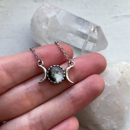 My Moon Crescent Petite Pendant Necklace Yugen Handmade   